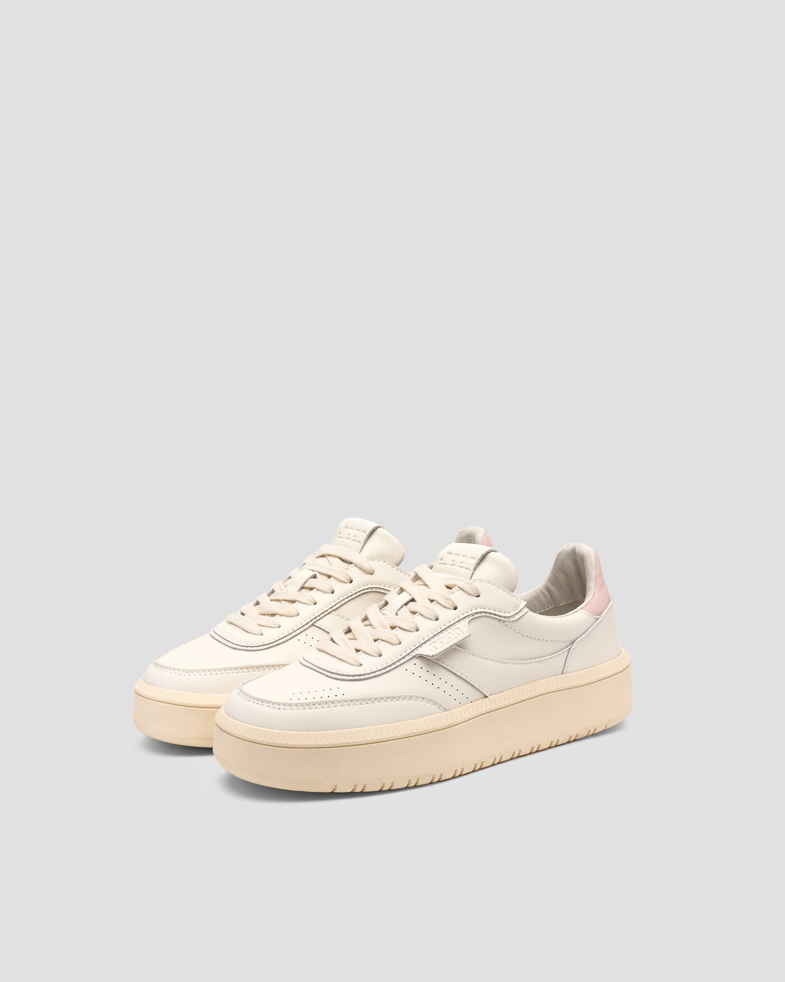 Echo 1 Leather White Pink Off White Sole Reflective Heel Tab