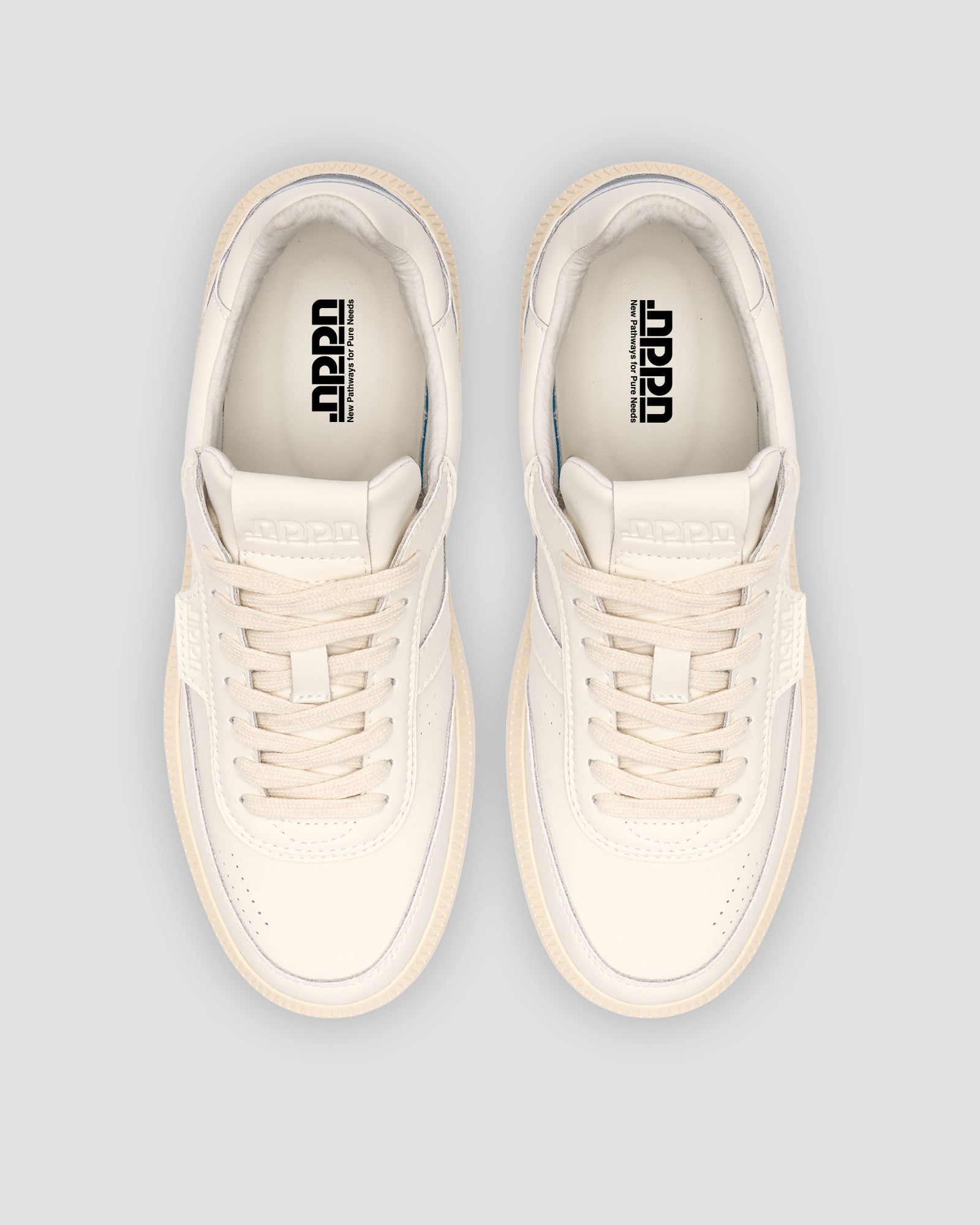 Echo 1 Leather White Off White Sole Reflective Heel Tab