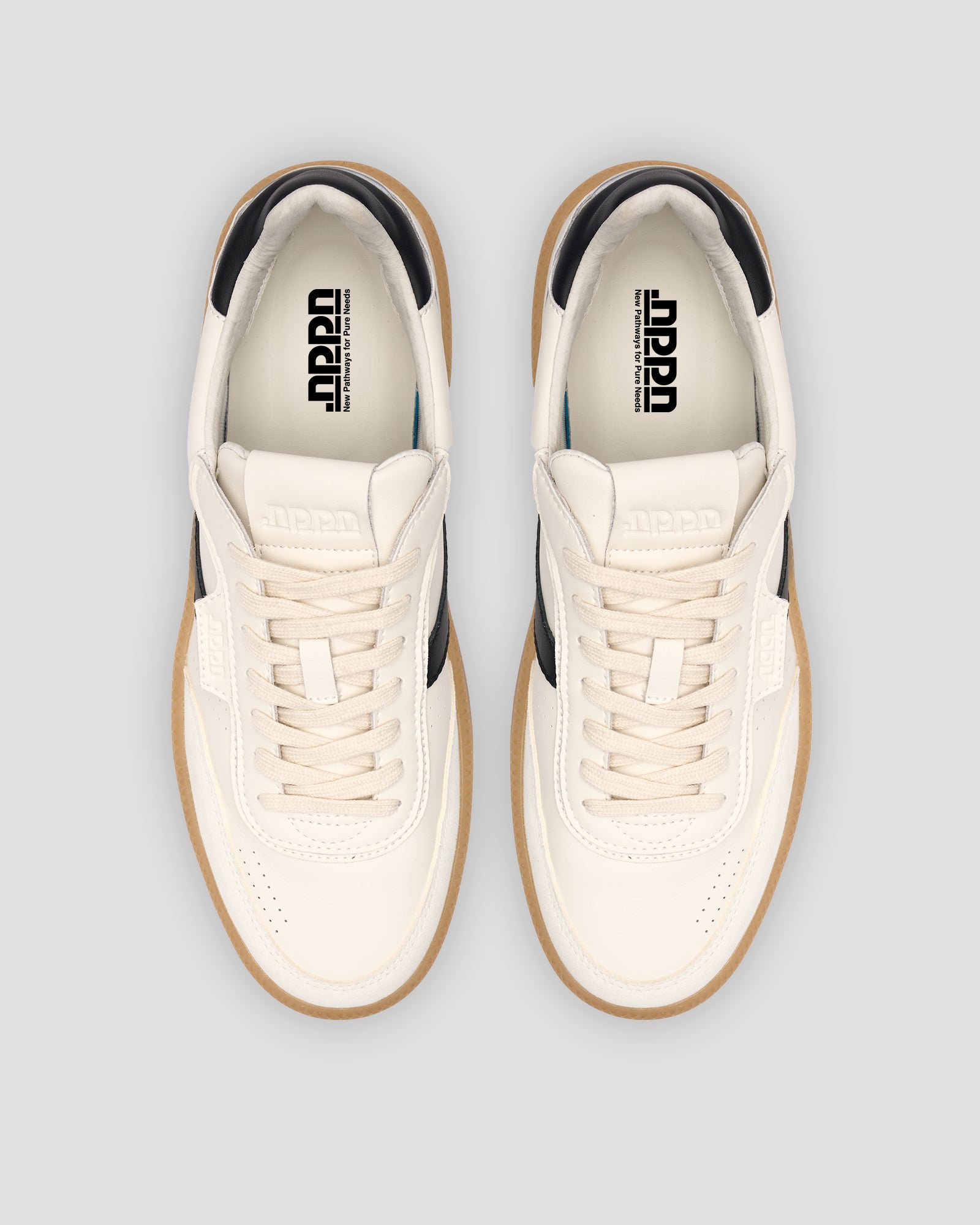 Echo 1 Leather White Black Amber Sole Reflective Heel Tab