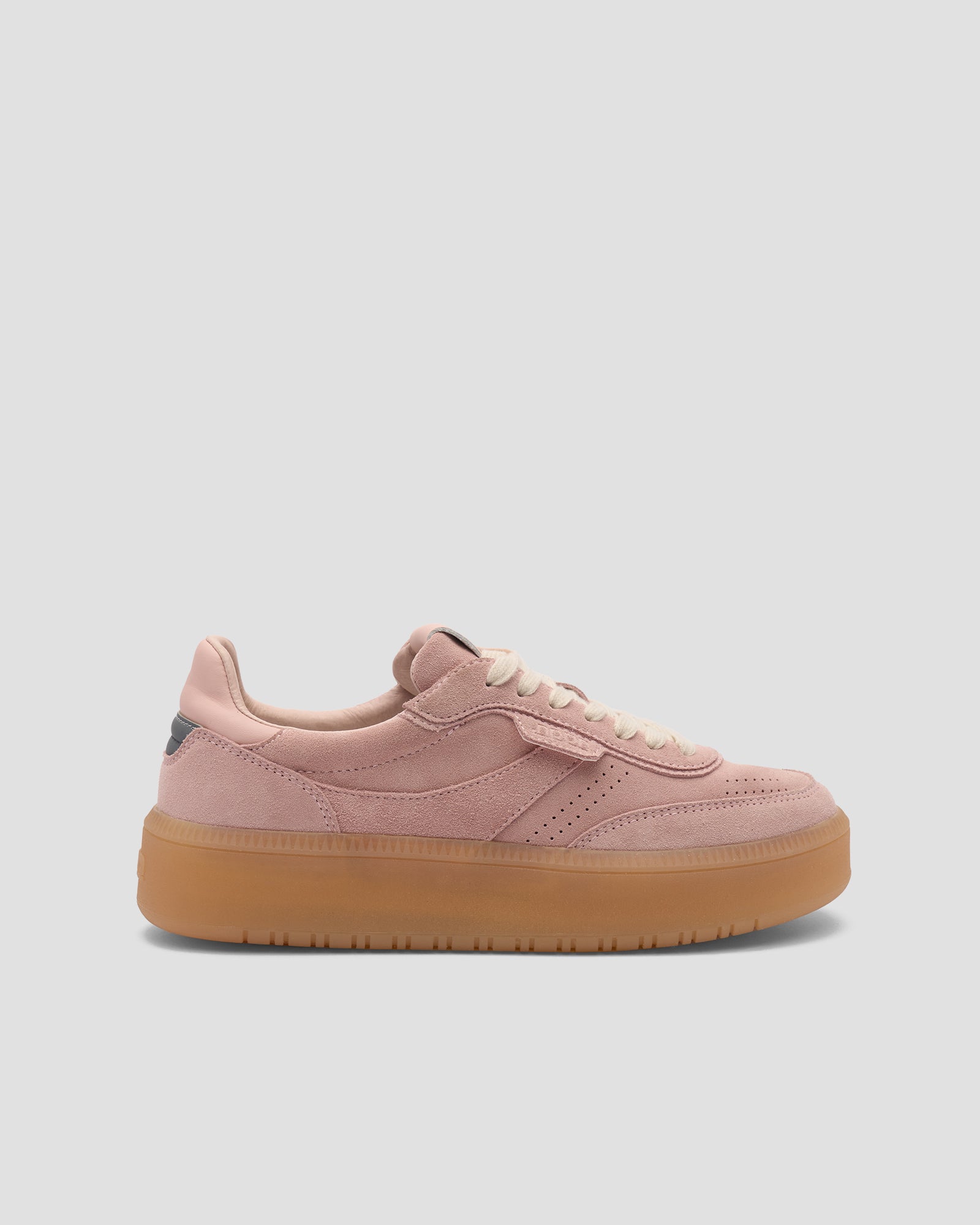 Echo 1 Suede Pink Amber Sole Reflective Heel Tab
