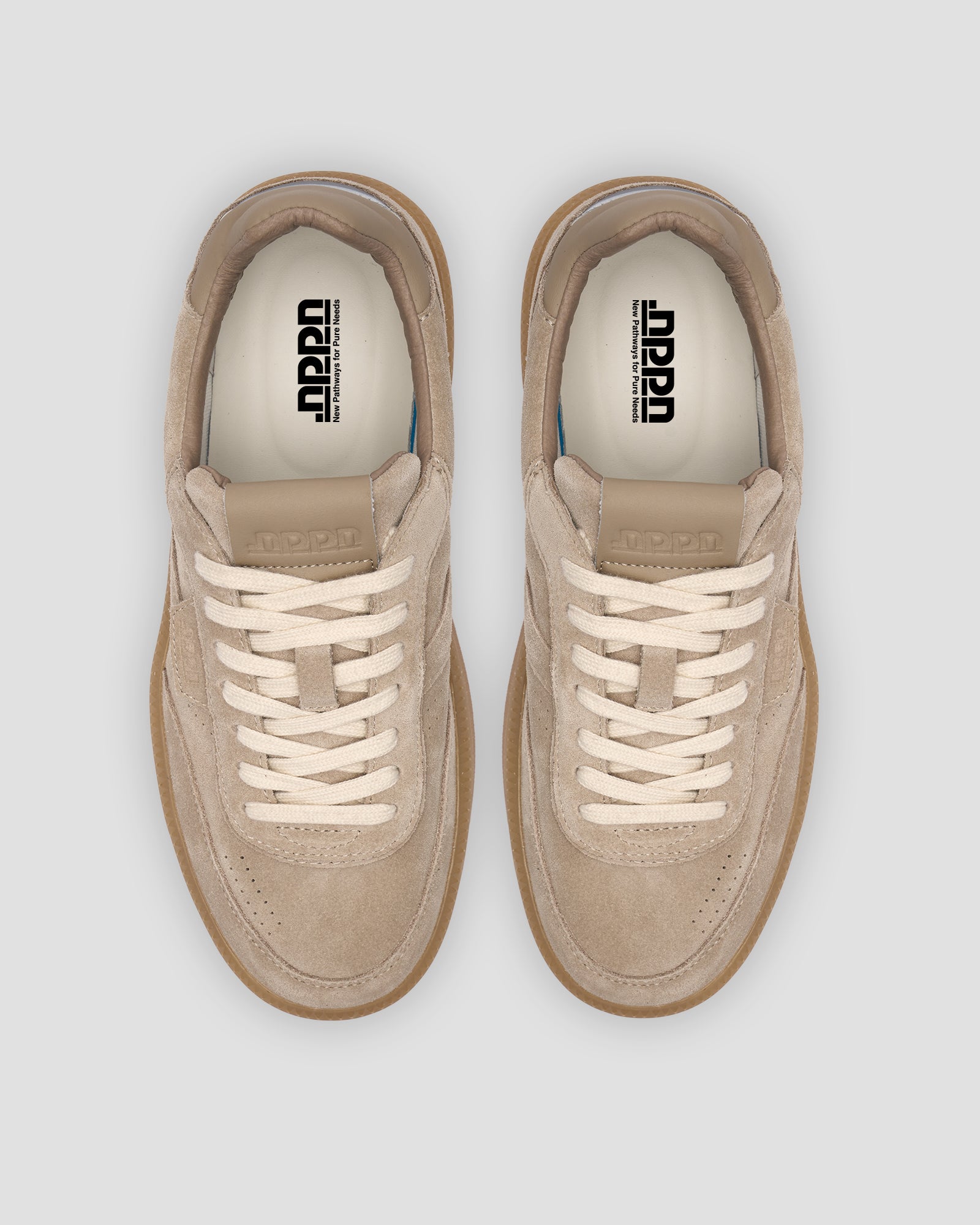 Echo 1 Suede Taupe Amber Sole Reflective Heel Tab