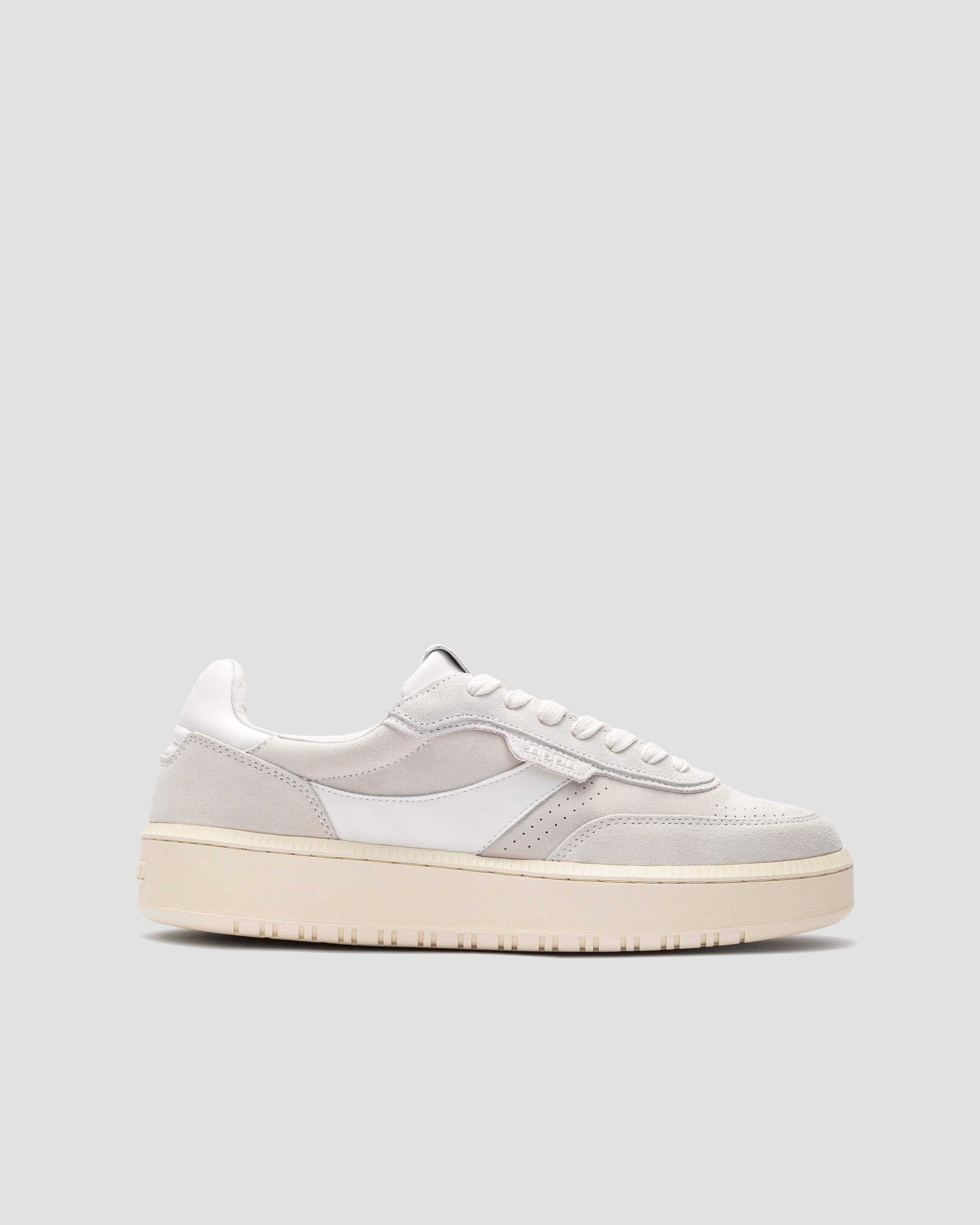 Echo 1 Suede Leather White Off White Sole