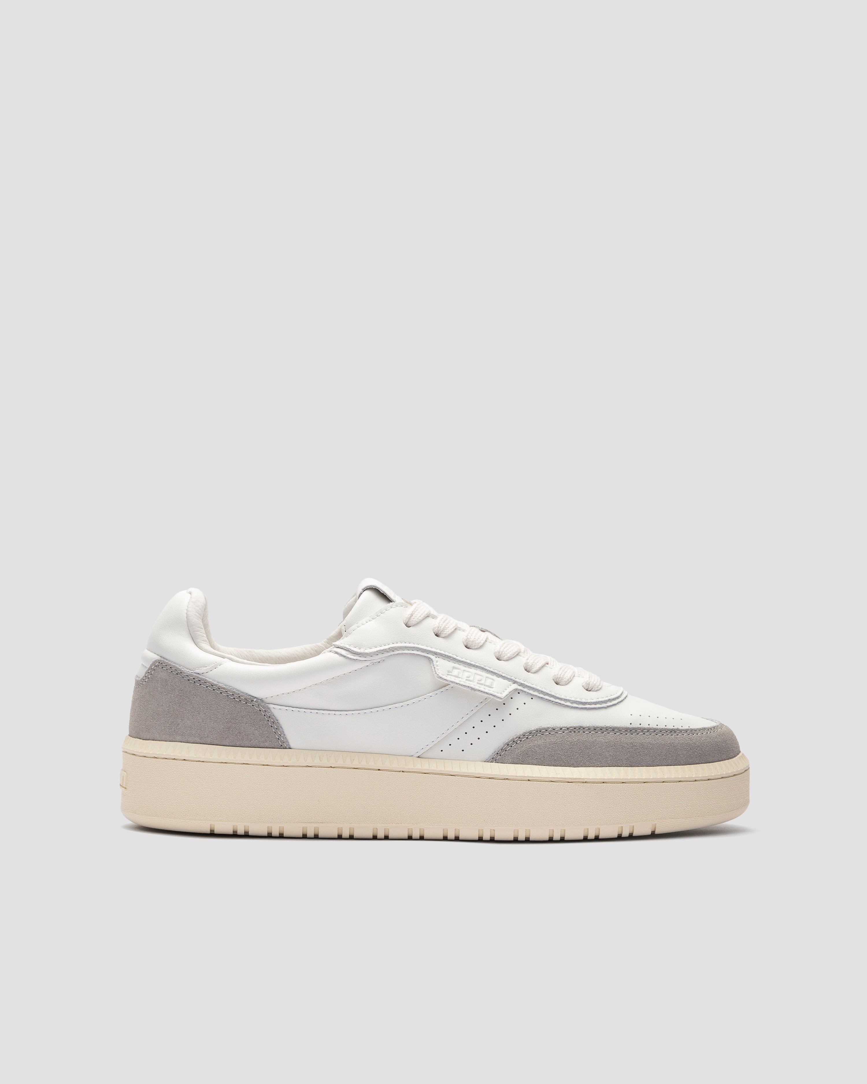 Echo 1 Leather Suede White Grey