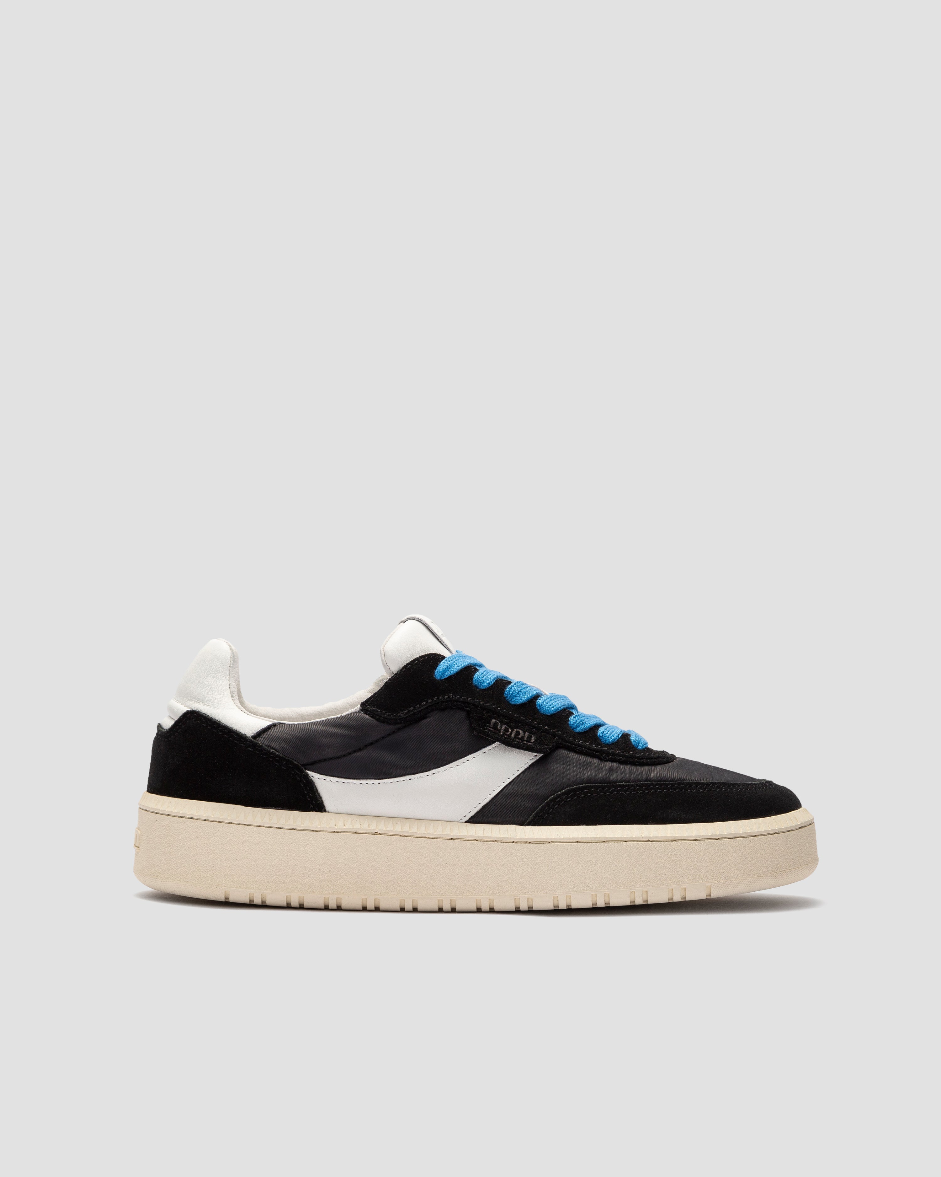 Echo 1 Leather Suede Nylon Black White