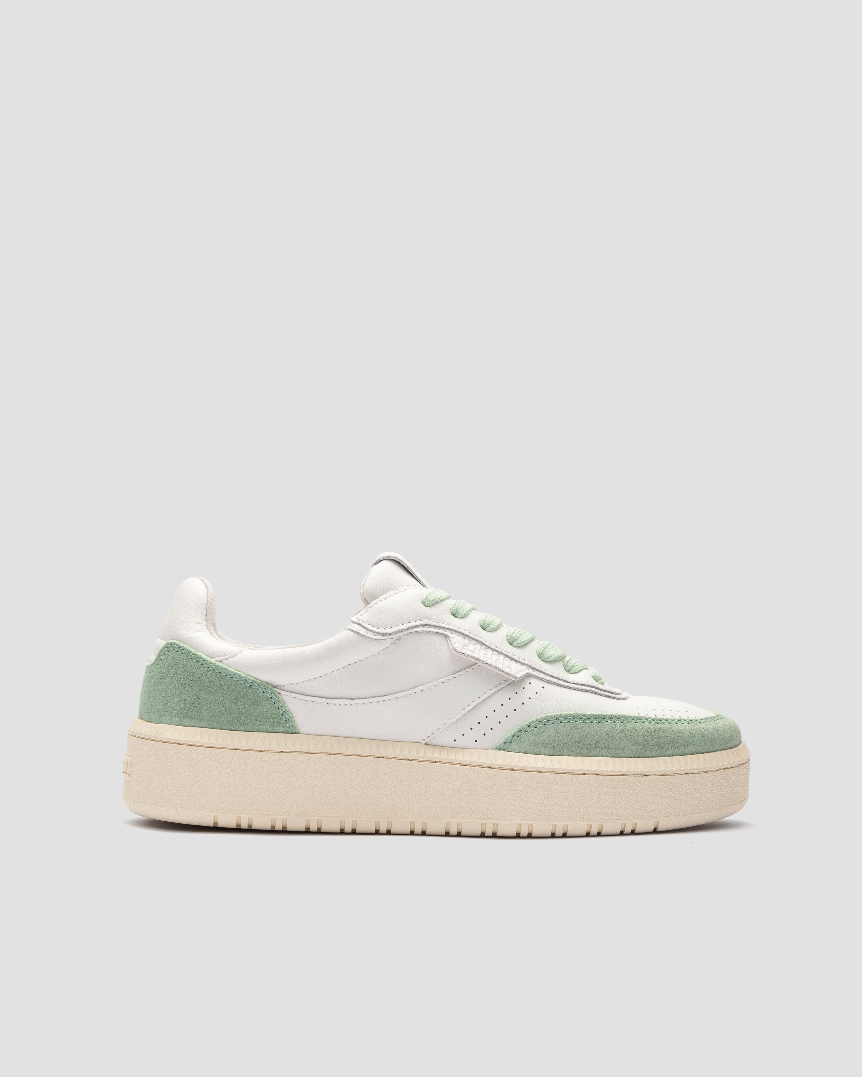 Echo 1 Leather Suede White Water Green